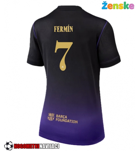 Ženske Nogometnih dresov Barcelona Fermin Lopez #7 Gostujoči 2026-27 Kratki rokavi Ženske Nogometnih dresov Barcelona Fermin Lopez #7 Gostujoči 2026-27 Kratki rokavi